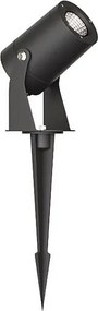 Sair - 10W Round LED Spotlight IP65 Black 2200K - Garden Light for Plants or Hedges h36cm - Beneito faure