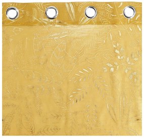 Żółta firanka z woalu 140x280 cm Belflor – douceur d'intérieur
