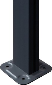 Outsunny Pergola aluminiowa, altana ogrodowa 4,35 x 3,02 m, regulowana wysokość 225-270cm, ochrona przed słońcem, aluminium, PC, szary  | Aosom PL