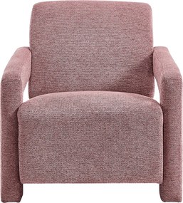 Fotel z czerwonej teksturowanej tkaniny ISPARTA