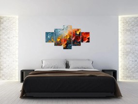 Obraz - Abstrakcyjny obraz kwiatów III. (125x70 cm)