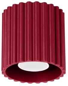 Plafon AURA 1 burgund GU10 ryflowany SOLLUX  LIGHTING