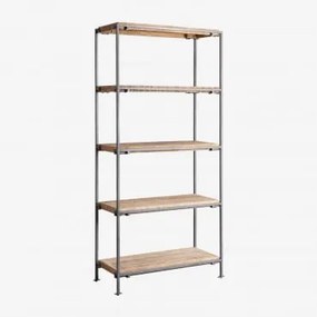 Regał 105x210 Cm Z 5 Półkami Z Drewna Mango Inme Drewno Mango - Sklum