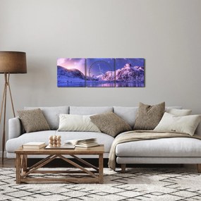 Obraz - Arktyczny krajobraz (z zegarem) (90x30 cm)