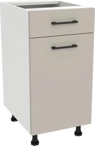 Zestaw Mebli Kuchennych MODERN 170 cm Kaszmir/Biały Ryflowany Nowoczesny