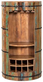 Szafka na wino z drewna z recyklingu liczba butelek 8, 60x115 cm Kaveri – Interia Home & Living