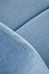 Sofa MILANO 2S niebieska/orzech dwuosobowa HALMAR