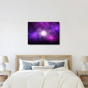 Obraz fioletowej abstrakcji (70x50 cm)
