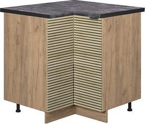 Szafka narożna panel dębowy 80.5x60x82 fame-line