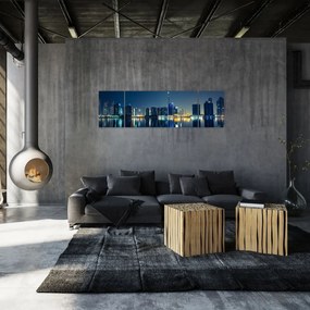 Obraz miasta nocą (170x50 cm)