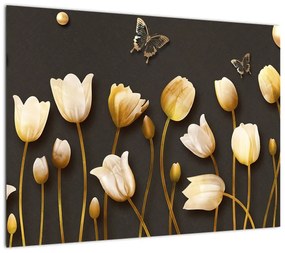 Obraz - Tulipany - abstrakcja (70x50 cm)