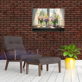 Obraz - Bukiet przy oknie (70x50 cm)