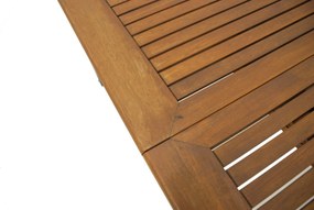 CONCEPT FSC® - stół rozkładany z blatem tekowym - Towar z drobną wadą (N592)