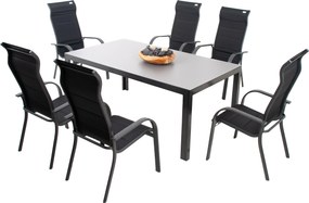 Doppler LUNA MIAMI ogrodowy zestaw wypoczynkowy 6+1 szary