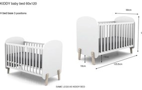Łóżeczko dziecięce Vipack Kiddy, 60x120 cm