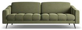 Zielona aksamitna sofa 238 cm Nalu – Makamii