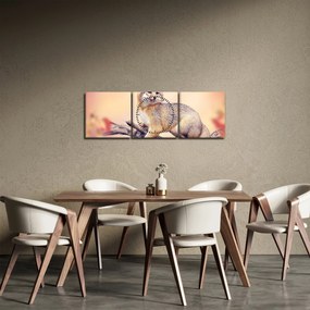 Obraz - Lis (z zegarem) (90x30 cm)