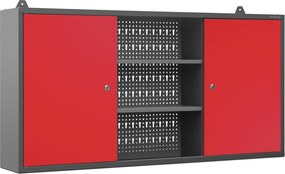 Wisząca szafka na narzędzia Ben 120x20x60 cm antracyt/czerwony