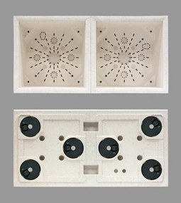 Doniczka ogrodowa 77 x 38,5 x 37 cm biała Madera Square ECO Wood PROSPERPLAST