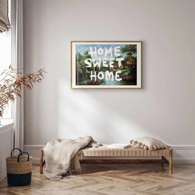 Plakat Wymarzony dom 42x29,7 cm z ramą złotą z marginesem ARTGEIST B