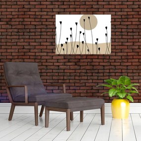 Obraz na szkle - Łąka graficzna N⁰2 (70x50 cm)