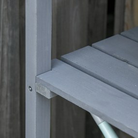 Outsunny stół ogrodniczy do roślin szary metalowa powierzchnia robocza 76x37x89cm | Aosom PL