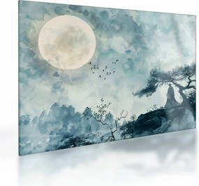 Obraz na szkle - Malowanie księżyca w pełni (70x50 cm)