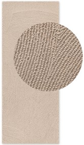 Dywan wełniany Hanse Home Eleni beżowy 80 cm x 200 cm