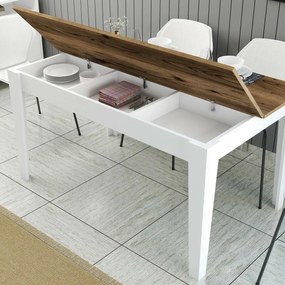 Stół do jadalni Milan White and Walnut