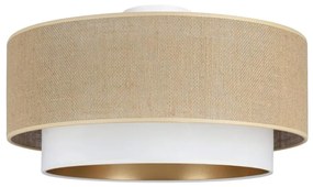 Lampa sufitowa SARTA 1xE27/60W/230V śr. 45 cm biały/juta