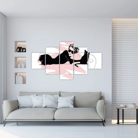 Obraz - Modna dama (125x70 cm)