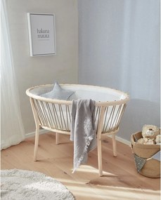 Naturalne łóżeczko dziecięce Kave Home Leonela, 40x75 cm