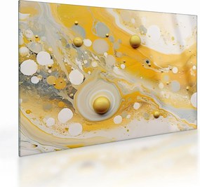 Obraz na szkle - Abstrakcyjne tło ze złotą dekoracją (70x50 cm)