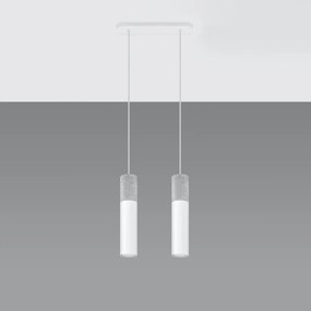 Lampa wisząca BORGIO 2 biała SOLLUX  LIGHTING