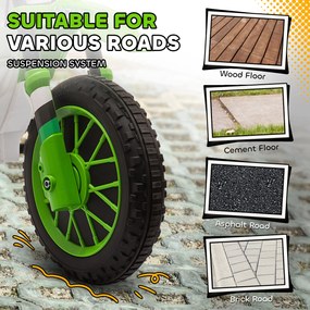 HOMCOM motor elektryczny dla dzieci Zielono-biały z kołami treningowymi od 3 lat 1065x515x68cm | Aosom PL