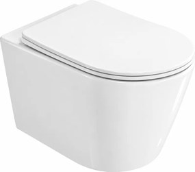 Mexen Rico 2.0  miska wc Rimless Tornado z deską wolnoopadającą slim, duroplast, biała połysk - 3072L4000T