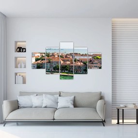 Obraz - Widok miasta z lotu ptaka (125x70 cm)