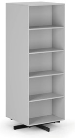 Półka obrotowa, 680×680×1932 mm, 2x 5 półek, szara