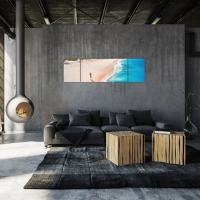 Obraz - Bieg na plaży (170x50 cm)
