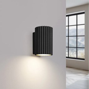 Lampa ścienna minimalistyczny Gloow, aluminium - 1 źródło światła 3000K - L.6.5 x H.10 cm - czarny