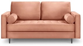 Różowa aksamitna sofa Milo Casa Santo, 174 cm