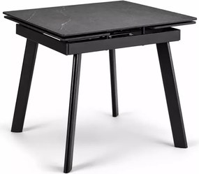 Stół ceramiczny rozkładany Hadson 90–150 cm czarny metal nowoczesny loftowy stół do jadalni