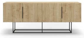 Niska komoda w dekorze dębu 200x80 cm Titan – Marckeric