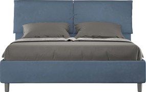 Łóżko bez stelaża tapicerowane 160x190 microfibra Niebieski Mados