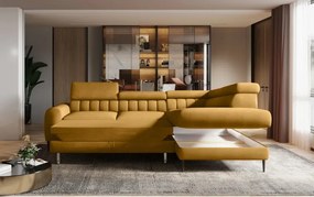 Narożnik NAVAS L z funkcją spania tkanina Promocyjna CURIO 48 WERSAL