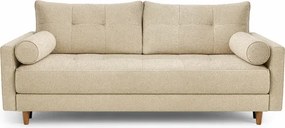 Sofa z Funkcją Spania LONAR Beżowa Boucle Japandi