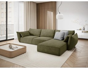 Zielony narożnik (prawostronny) Vanda – Mazzini Sofas