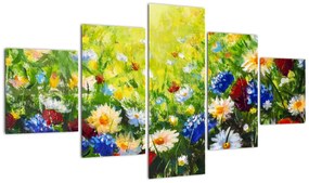 Obraz dzikich kwiatów (125x70 cm)