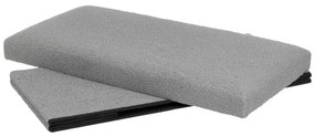 Szary puf z materiału bouclé Folding – Casa Selección