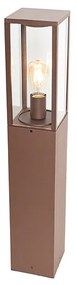 Przemysłowa stojąca lampa zewnętrzna rdzawy brąz 80 cm IP44 - Charlois